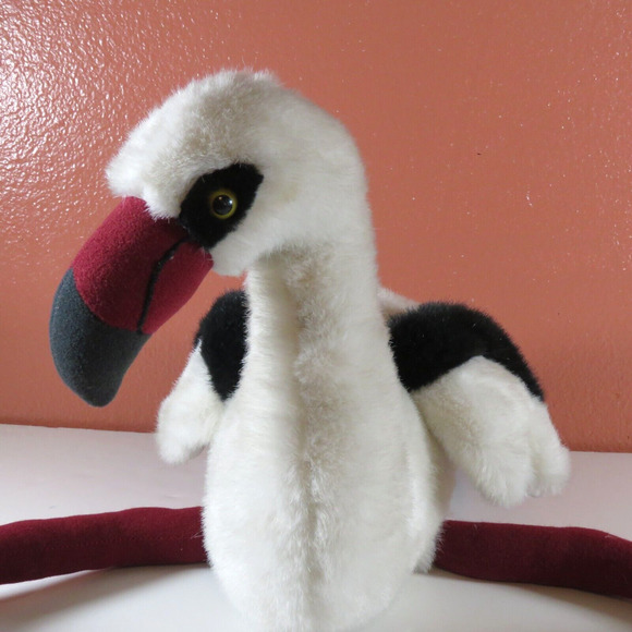 Vintage Russ Berrie Plush White Stork FLAUBERT Caress Soft Pets 23" Stuffed Bird - Picture 4 of 16